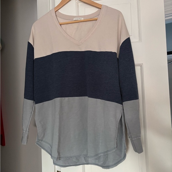 Color blocked striped knit sweater - Picture 3 of 5